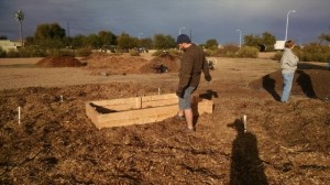 Our first raised garden bed - 1/7/2017